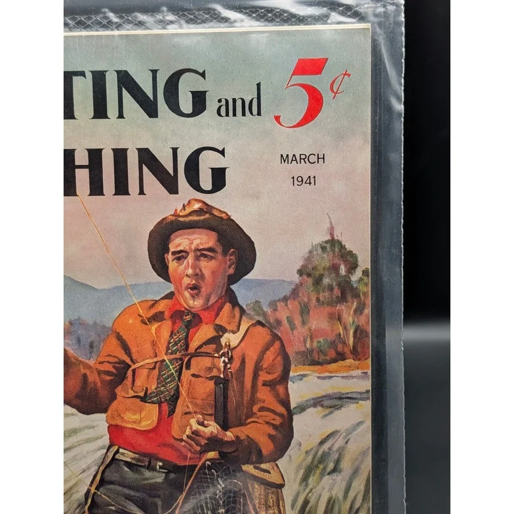 Vintage‎ Hunting And Fishing Magazine March 1941 Dogs Guns Camping Outdoorsman